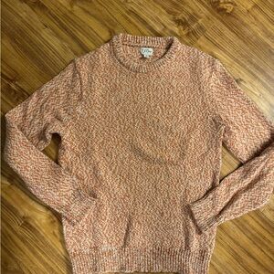 J. Crew Men's Marled Orange Crewneck Sweater